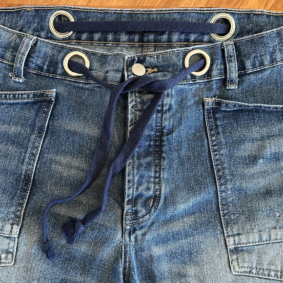 Flamingo Grommet Drawstring Jeans - Picture 4 of 10